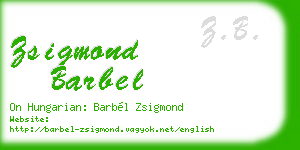 zsigmond barbel business card