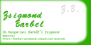 zsigmond barbel business card